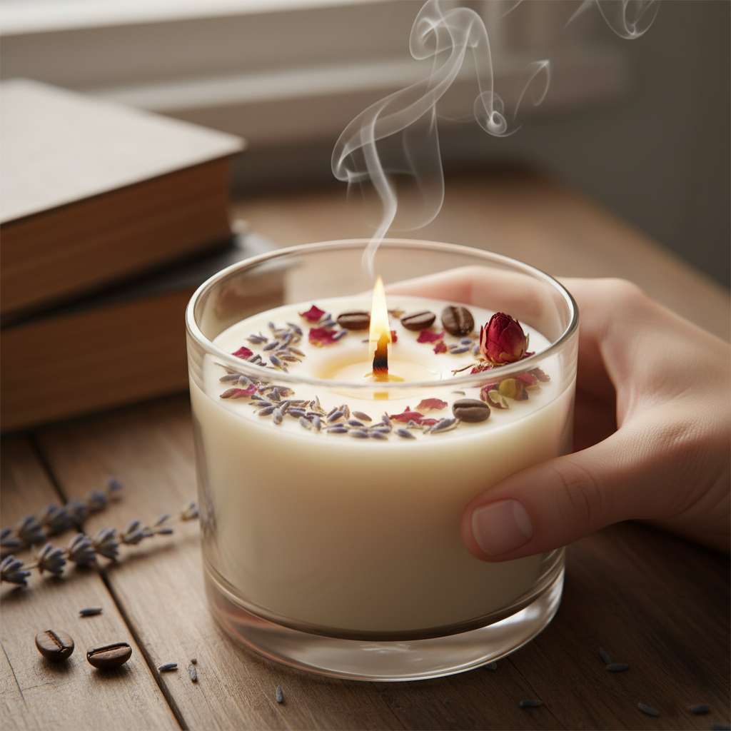 Vela aromática artesanal de soya