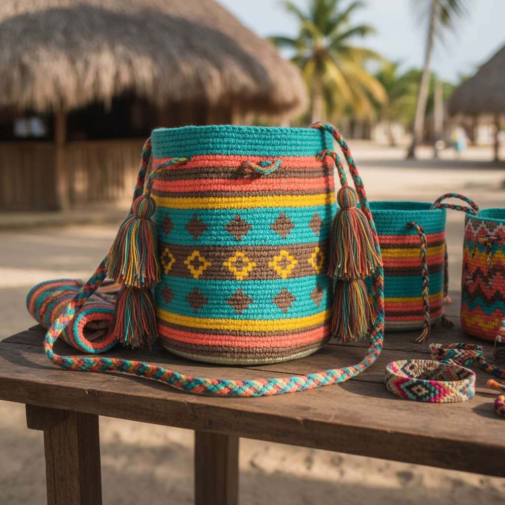 Bolso Wayuu tejido a mano